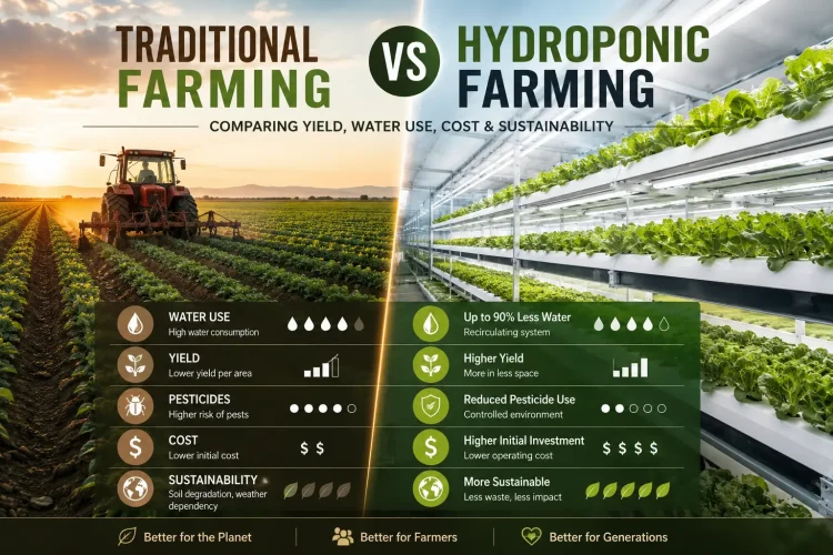 Hydroponic Farming vs Traditional Farming: Key Differences, Benefits, and Sustainability Comparison